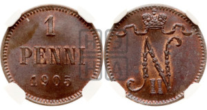 1 пенни 1905 года