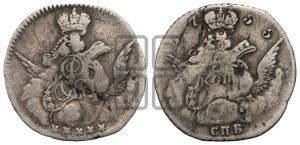 5 копеек 1755 года СПБ (кружок большого формата)
