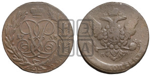 5 копеек 1758 года ММ (ММ)