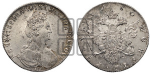 1 рубль 1780 года СПБ/ИЗ (новый тип)