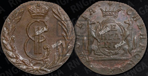 Денга 1771 года КМ (для Сибири)