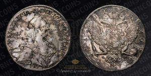 1 рубль 1774 года СПБ/ѲЛ ( СПБ, без шарфа на шее)