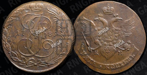 5 копеек 1789 года КМ (КМ, Сузунский монетный двор)
