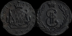 1 копейка 1778 года КМ (для Сибири)