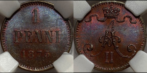 Пенни 1875 года