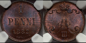 1 пенни 1882 года