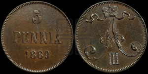 5 пенни 1889 года