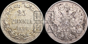 25 пенни 1901 года L