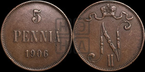 5 пенни 1906 года