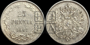 25 пенни 1907 года L