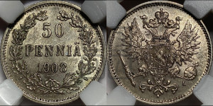 50 пенни 1908 года L