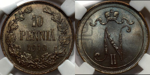 10 пенни 1910 года