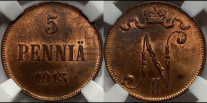 5 пенни 1913 года