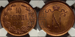 10 пенни 1917 года