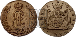 1 копейка 1768 года КМ (для Сибири)