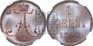 1 пенни 1892 года