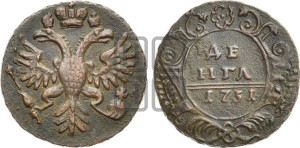 Денга 1731 года (крест державы простой)