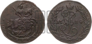 Денга 1784 года КМ (КМ, Сузунский монетный двор)