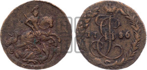 Денга 1786 года КМ (КМ, Сузунский монетный двор)