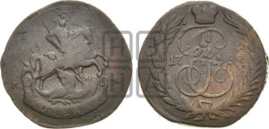1 копейка 1788 года ММ (ММ или без букв, Красный  монетный двор)
