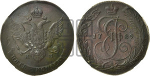5 копеек 1789 года КМ (КМ, Сузунский монетный двор)