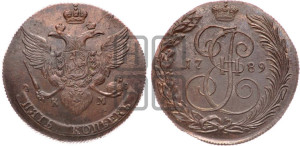 5 копеек 1789 года КМ (КМ, Сузунский монетный двор)