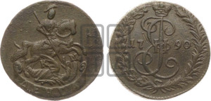 Денга 1790 года КМ (КМ, Сузунский монетный двор)