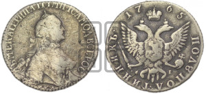 Полуполтинник  1765 года ММД/EI (с шарфом на шее)
