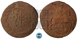 2 копейки 1765 года ЕМ (ЕМ, Екатеринбургский монетный двор)