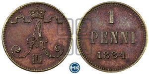 1 пенни 1884 года