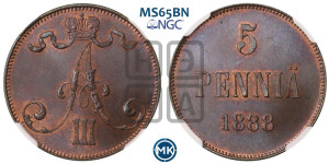 5 пенни 1888 года