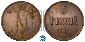 5 пенни 1901 года