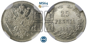 25 пенни 1909 года L