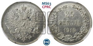 25 пенни 1910 года L