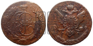 5 копеек 1763 года ММ (ММ, Красный  монетный двор)