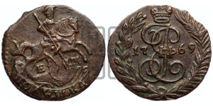 Полушка 1769 года ЕМ (ЕМ, Екатеринбургский монетный двор)