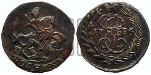 Полушка 1786 года КМ (КМ, Сузунский монетный двор)