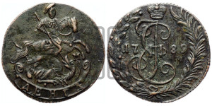 Денга 1789 года КМ (КМ, Сузунский монетный двор)