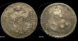 1 рубль 1740 года СПБ (петербургский тип)