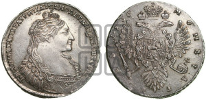1 рубль 1736 года (с кулоном на груди)