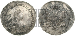Полтина 1743 года СПБ (СПБ, поясной портрет)