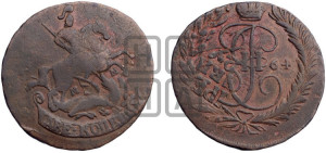 2 копейки 1764 года ММ (ММ, Красный  монетный двор)