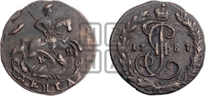 Денга 1787 года КМ (КМ, Сузунский монетный двор)