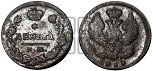 Деньга 1819 года ЕМ/НМ (Орел обычный, ЕМ, Екатеринбургский двор)