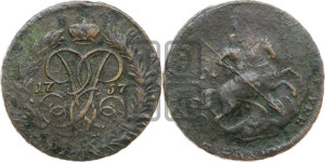 2 копейки 1757 года (гурт сетчатый)