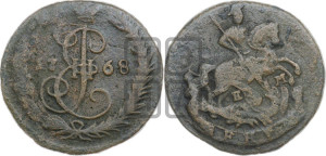 Денга 1768 года ЕМ (ЕМ, Екатеринбургский монетный двор)
