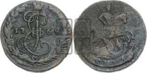 Денга 1769 года ЕМ (ЕМ, Екатеринбургский монетный двор)