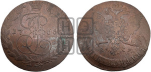 5 копеек 1766 года ЕМ (ЕМ, Екатеринбургский монетный двор)