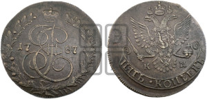 5 копеек 1787 года КМ (КМ, Сузунский монетный двор)