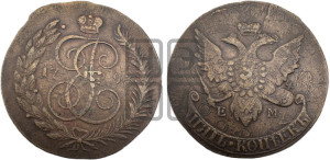 5 копеек 1793 года ЕМ (Павловский перечекан)
